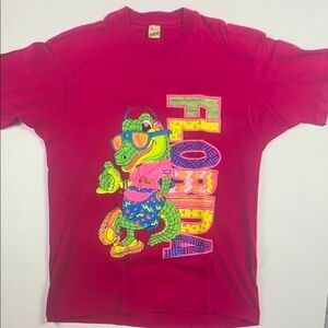 Screen Stars Red T-Shirt with Cool Alligator Graphic